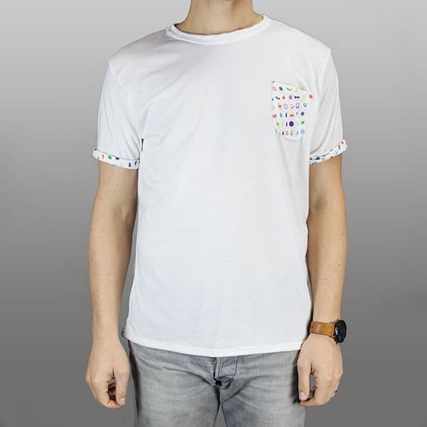 thumbnail torso of man wearing a white sublimated t-shirt