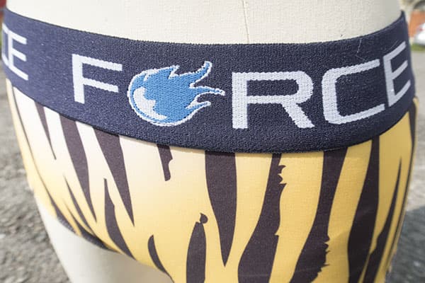 blue force belt on tiger fabric underwear