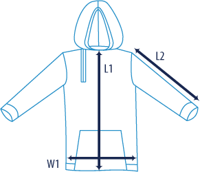 icon dimensions Sidezip hoodie