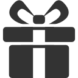 black and white icon gift