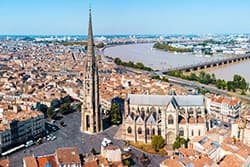bordeaux city from the sky