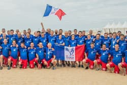 french sport teams in full outfit